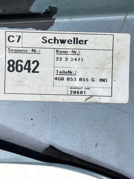 фото thumb №15, Audi a6 c7 планка накладка порога порогова ліва колір ly5r синя