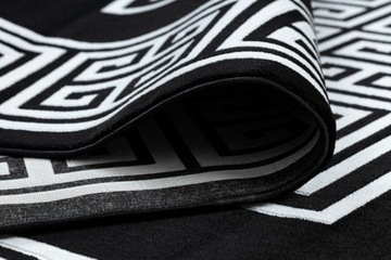 Ковер GLOSS 3D 240х330 черно-белый GLAMOUR GREEK