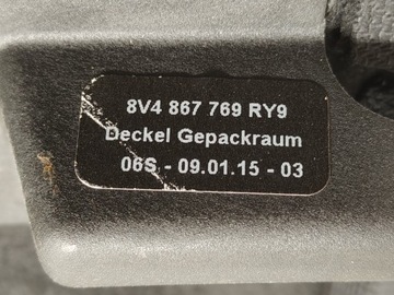 фото thumb №7, Audi a3 8v полка задняя багажника 5 дверь оригинал 12-20