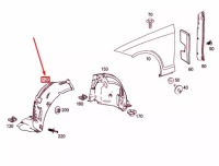фото thumb №9, Mb cls c218 защита подкрылок передний lewego крыла a2186902530 oem