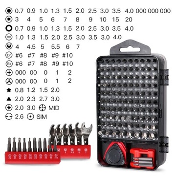 Набор отверток Torx 115 черного цвета с магнитом