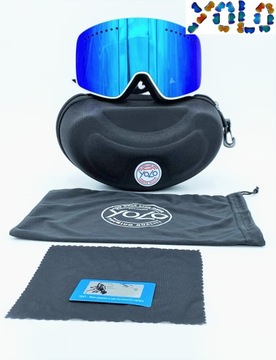 GOGLE SNOWBOARDOWE NARCIARSKIE YOLO WYMIENNE SZYBY NIEBIESKIE SUPER ANTIFOG