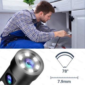 ИНСПЕКЦИОННАЯ КАМЕРА ЭНДОСКОП ДВОЙНОЙ WIFI 2xFHD 8 мм 3 м