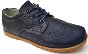 MOKASYNY Trzewiki Półbuty OXFORD skóra R-33-21,2cm