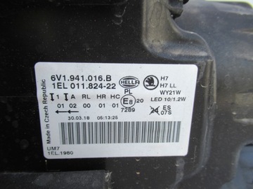 фото thumb №13, Skoda fabia 3 6v лампа правая линза 6v1941016b