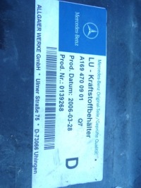 Бак bak пального mercedes w169 дизель w komplecie з насос пального Зі Шроту, фото thumb