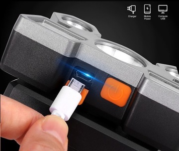 НАГОЛОВНЫЙ ФОНАРЬ 5 светодиодов МОЩНЫЙ XPE USB-АККУМУЛЯТОР