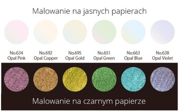 KURETAKE Farby w kostkach Gansai Tambi 6 kol OPAL