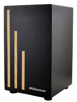 Cajon Millenium BlackBox, матовый черный, эффект малого барабана