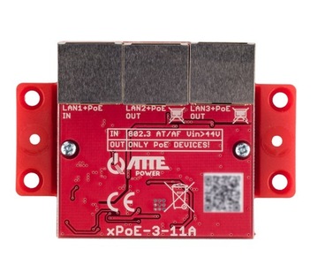 Удлинитель ATTE mini SWITCH 3 порта LAN RJ45 1xPoE IN 802.3 2xPoE OUT 100 Мбит/с