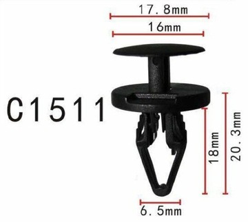 ШТИФТ АРКИ БАМПЕРА FORD OPEL GM JEEP CHRYSLER DODGE 6508863AA