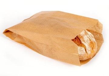 Torebki papierowe woreczki śniadaniowe brązowe szare fałdowe 18x6x33 100szt