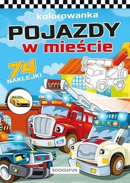 KOLOROWANKA Z NAKLEJKAMI POJAZDY W MIEŚCIE 1279