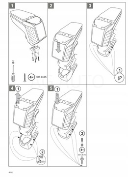 фото thumb №7, Подлокотник з адаптер do opel karl, 2015-2020, arm2-black