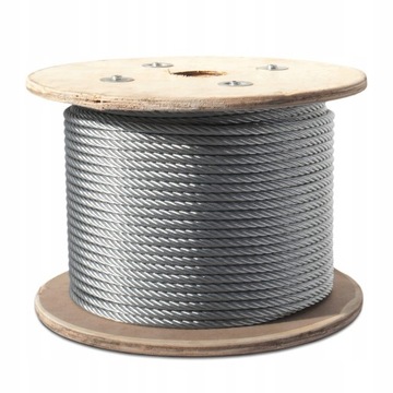 Lina stalowa ocynkowana 20mm splot 6x37 ocynk 10m budowlana, rolnicza DQ-PP