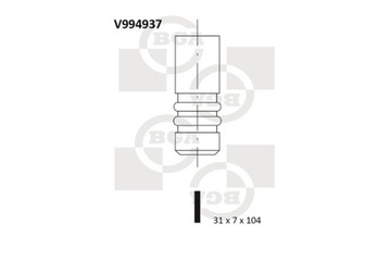 ВЫПУСКНОЙ КЛАПАН BGA для VOLVO S80 II 2.5