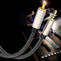 Цифровой коаксиальный аудио-видео кабель RCA с переходником на 3,5 мм, 100 см × 1 см × 1 см