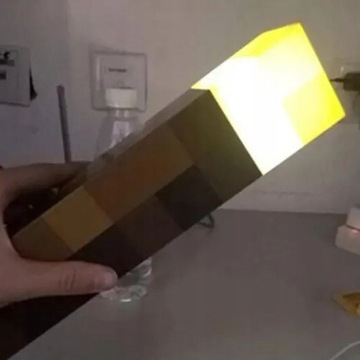 LAMPKA MINECRAFT POCHODNIA NA STOLIK ŚCIANĘ RĘCZNA