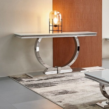 Glamour Console Stone Modena Серебряный туалетный столик