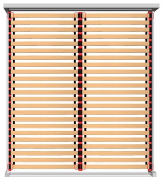 Stelaż wkład do łóżka 140x200 DUALFLEX podwójny regulowany