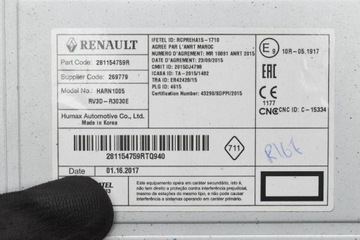 фото thumb №6, Радио радиопроигрыватель aux usb bt 281154759r dacia доккер рестайлинг 17-21
