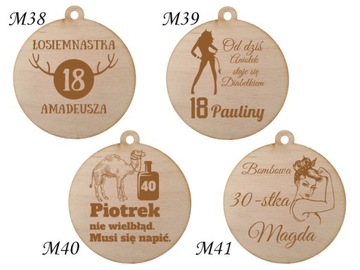 Medal prezent GRAWER imię urodziny 18 30 40 50 60