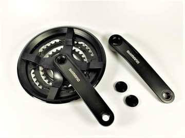 Шатун SHIMANO FC-TY301 48/38/28T 170м черный правый + левый комплект. ты301