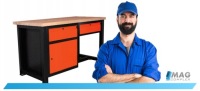 ПРОМЫШЛЕННЫЙ ВЕРСТАК ПРОЧНЫЙ МЕТАЛЛИЧЕСКИЙ ВЕРСТАК 145X68X83СМ P-1425
