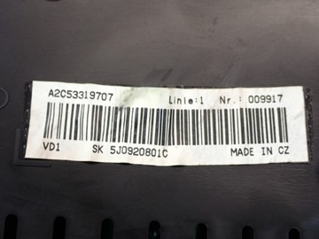 фото thumb №5, Skoda roomster 06-10 1.4 tdi 70km спідометр  прилади 5j0920801c 484070km