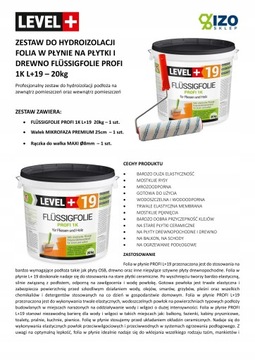 Folia w płynie 20kg Na Balkon Taras OSB L+19 + Wałek malarski