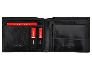 Мужской кожаный кошелек RFID PIERRE CARDIN BLACK