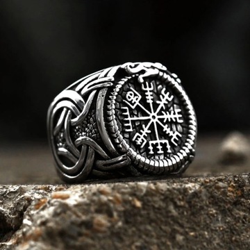 VEGVISIR NORDIC SIGNET СТАЛЬНОЙ КОМПАС ВИКИНГА