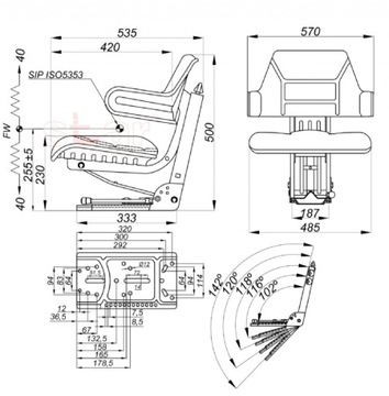 SEAT URSUS C330 C360 385 T25 ZETOR СИНИЙ