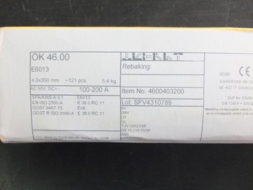 Сварочные электроды ESAB OK 46,00 Ø4; 5,4 кг