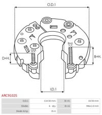 фото thumb №3, Діодний міст діодний генератора arc9102s do alternatorów elmot