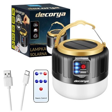 КЕМПИНГОВЫЙ ФОНАРЬ СВЕТОДИОДНЫЙ USB СОЛНЕЧНЫЙ POWERBANK
