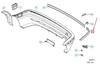 фото thumb №9, Bmw 3 compact e36 бампер заднее левое лента резиновый 51128206373 8206373