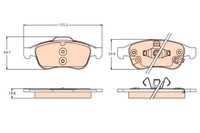 фото thumb №1, Тормозные колодки тормозные перед fiat 500x jeep renegade 1.0-2.0d 07.14- trw