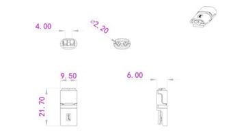 Złączka elektryczna 2P konektor złącze Szybkozłączka spinka LED 2 Pin x2