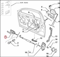 фото thumb №2, Ручка внутрішня alfa romeo оригінальний номер 156017082