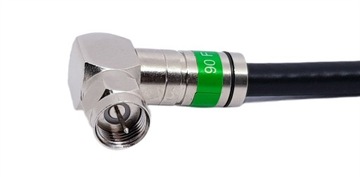 Кабель антенный кабель 0,75М черный F-PLUG ANGLE-F-PLUG ANGLE 1.1Cu