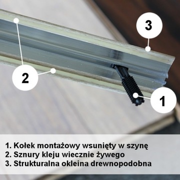 BORCK Listwa progowa przyklejana dąb 250cm 30mm