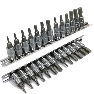 YATO — НАБОР НАСАДОК TORX С ХВОСТОВИКОМ 1/4 ДЮЙМА, ШЕСТИГРАННЫЕ СВЕРЛА