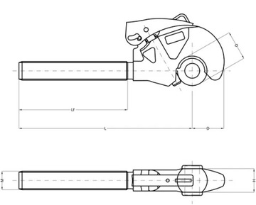 Наконечник-крючок верхнего соединителя M36x3,0 TL363033LKR