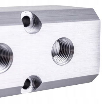 Listwa Rozdzielacz Pneumatyczny 5x 1/4 2x 1/2 ALUM