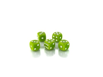 Набор из 2 кубиков K6 RPG Six -Wing Green Bone 1,6 см