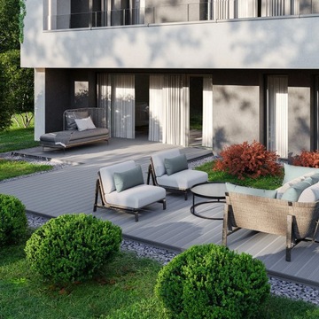 Deska kompozytowa Teak Bergdeck Pure tarasowa szczotkowana 240x15x2,5 brąz