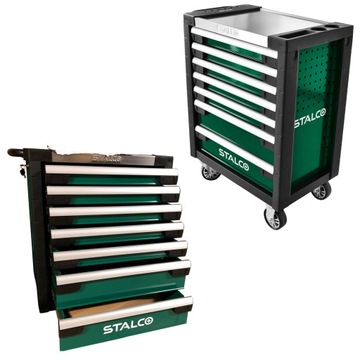 Шкаф для инструментов Stalco на колесах, тележка для мастерской с выдвижными ящиками