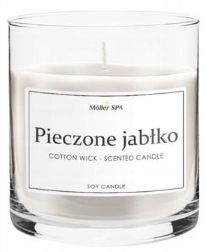PIECZONE JABŁKO - NATURALNA SOJOWA ŚWIECZKA ZAPACHOWA W SZKLE