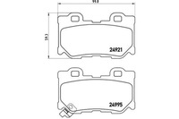 фото thumb №1, Brembo тормозные колодки тормозные infiniti g 08- задняя brembo